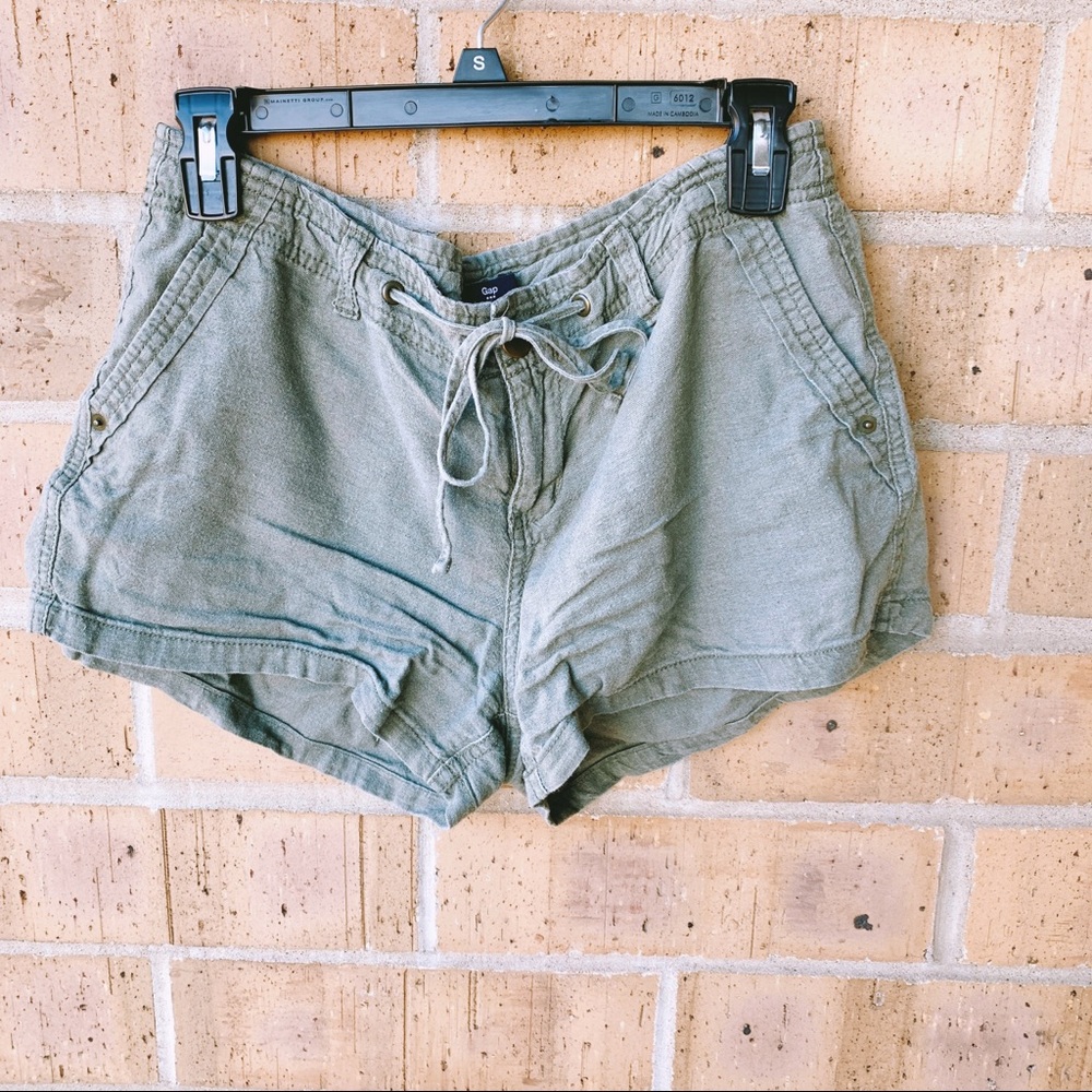 Gap Factory Olive Green Linen Shorts